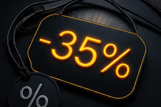 1 remise de 35% sur tout le site